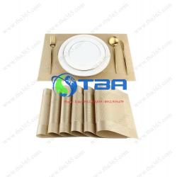 Tấm lót màu Gold cho chén đĩa bàn ăn cao cấp