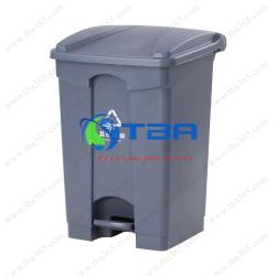 Thùng rác nhựa nhà hàng màu xám 68L đạp chân Á CHÂU