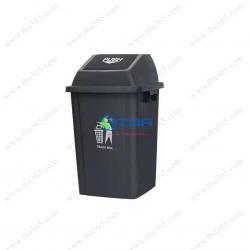 Thùng rác nhựa bập bênh Á Châu 25L màu xám