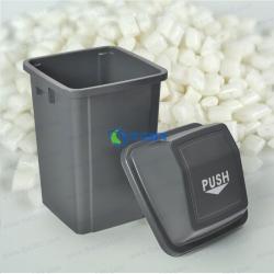 Thùng rác cao cấp Á Châu nắp lật 40L màu xám (45L) cho nhà hàng
