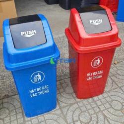 Thùng rác nhựa nhà hàng chuyên dùng 60L màu xanh da trời
