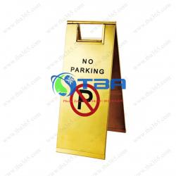 Bộ bảng báo chữ A inox MẠ VÀNG cao cấp NO PARKING