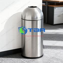 Thùng rác tròn inox kiểu chóp cho văn phòng cao cấp