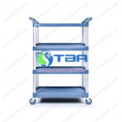 Xe đẩy 4 tầng cỡ lớn phục vụ bàn tiệc nhà hàng cao cấp