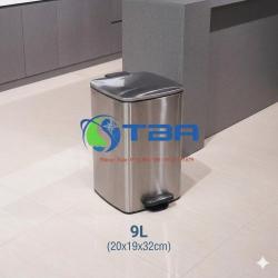 Thùng rác văn phòng inox cao cấp đạp chân 9L Á Châu