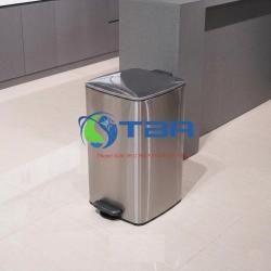 Thùng rác inox đạp chân cho văn phòng 12L Á Châu