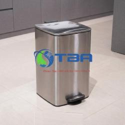 Thùng rác vuông đạp chân Văn Phòng 20L inox cao cấp