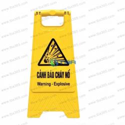 Bảng nhựa chữ A Cảnh báo CẢNH BÁO CHÁY NỔ