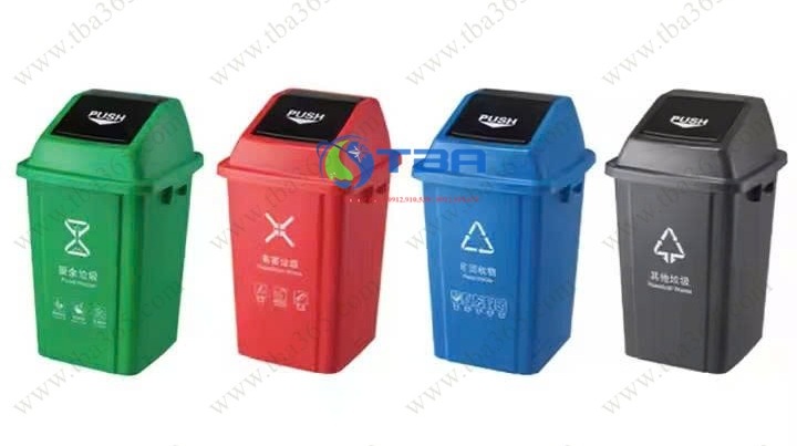 Thùng rác nhựa cao cấp Á Châu 60L cho nhà hàng