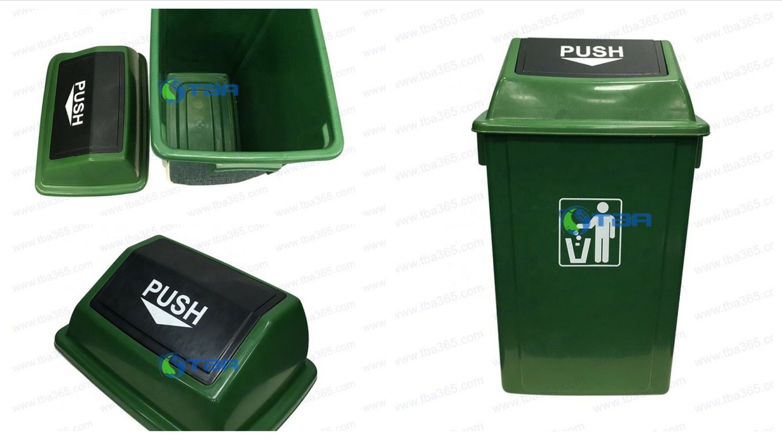 Thùng rác nhựa nắp bập bênh 25L (20L) Á CHÂU