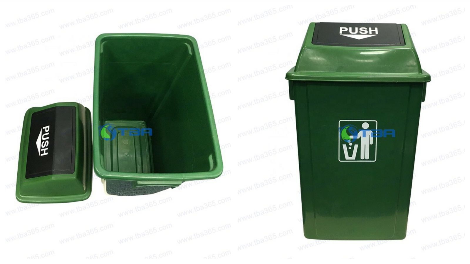 Thùng rác nhựa 100L cao cấp Á Châu cho nhà hàng, khách sạn