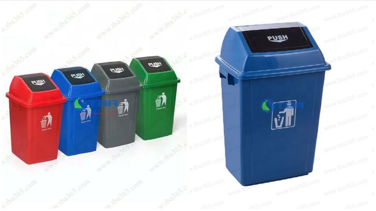 Thùng rác nhựa Á Châu 25L bập bênh cho nhà hàng