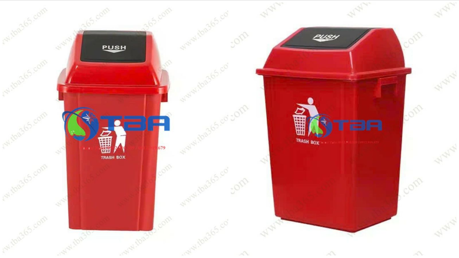 Thùng rác nhựa Á Châu 45L nắp lật cho nhà hàng