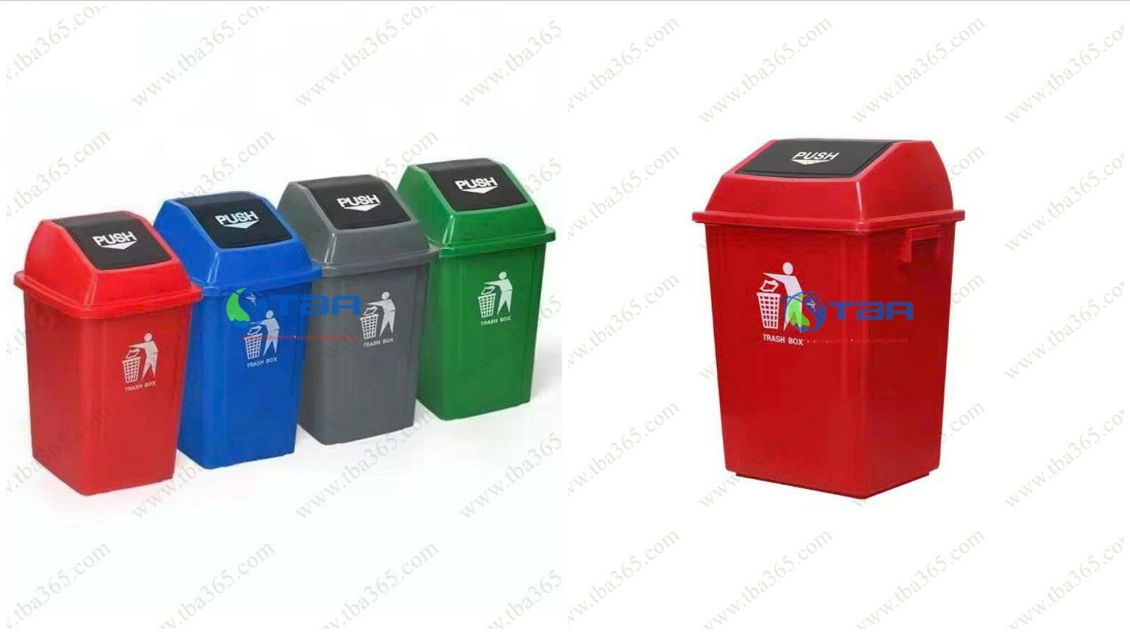 Thùng rác 45L kiểu nắp lật Á Châu