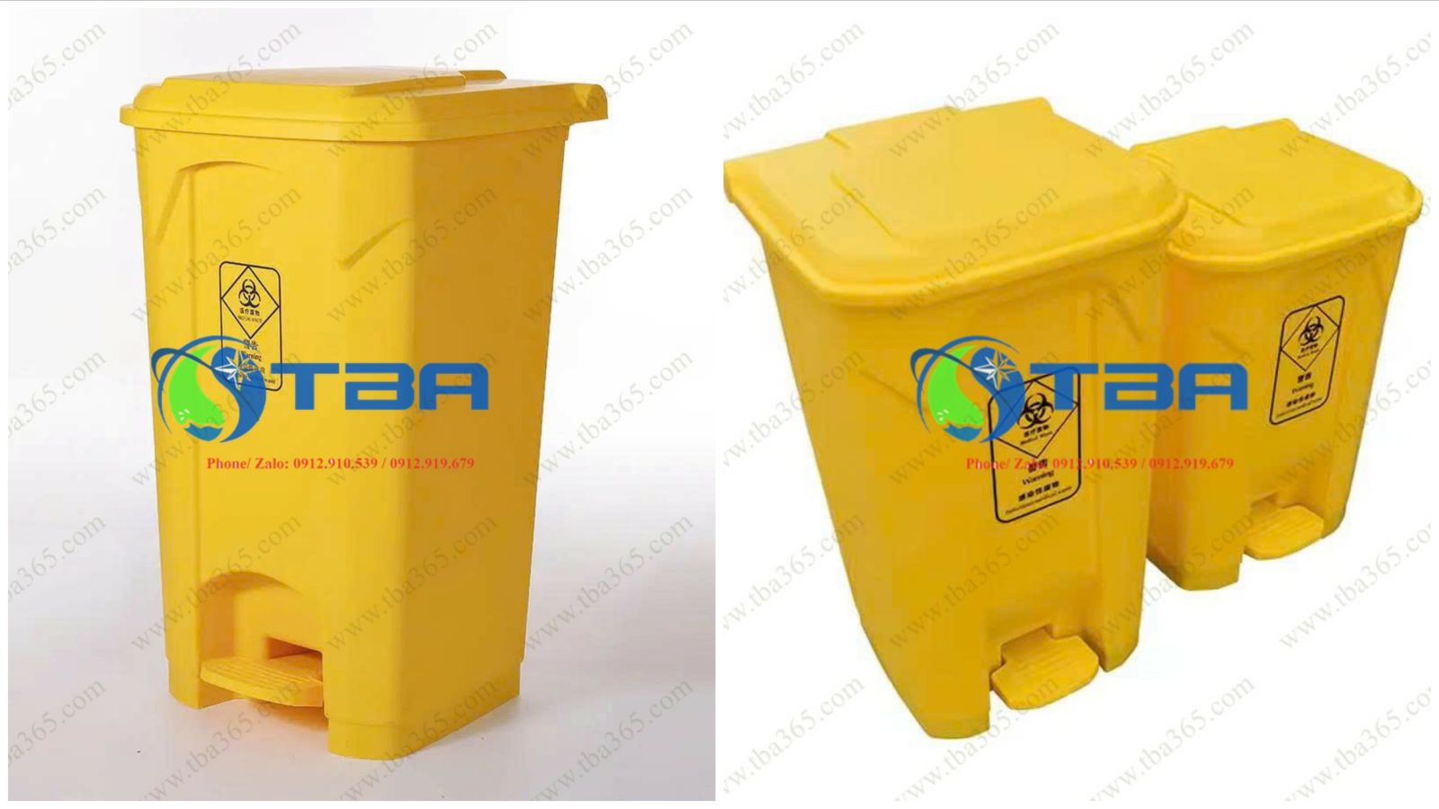 Thùng rác nhựa cao cấp 68L đạp chân Á CHÂU