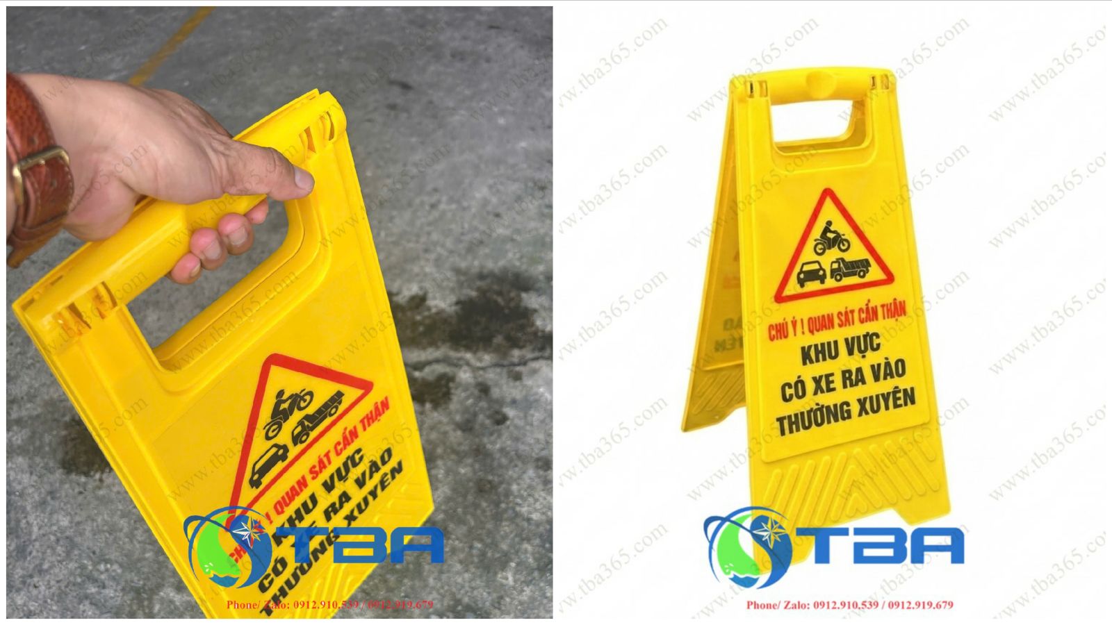 Bảng nhựa cảnh báo khu vực xe Á CHÂU
