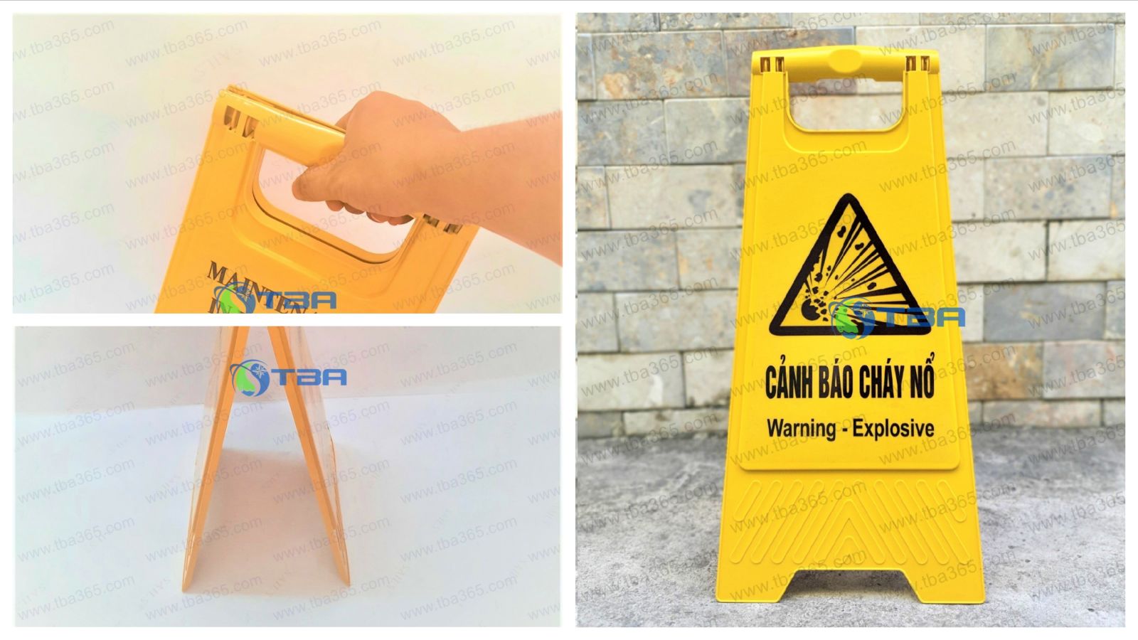 Bảng nhựa an toàn CẢNH BÁO CHÁY NỔ - Á Châu