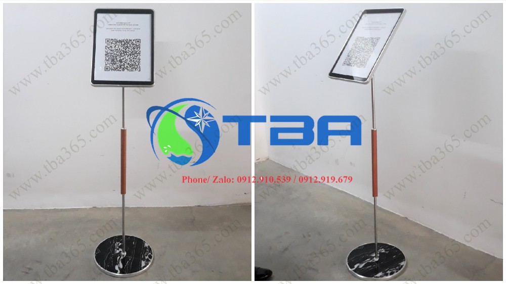 Bảng thông tin cao cấp chân đế hoa cương tròn THiết bị Á Châu