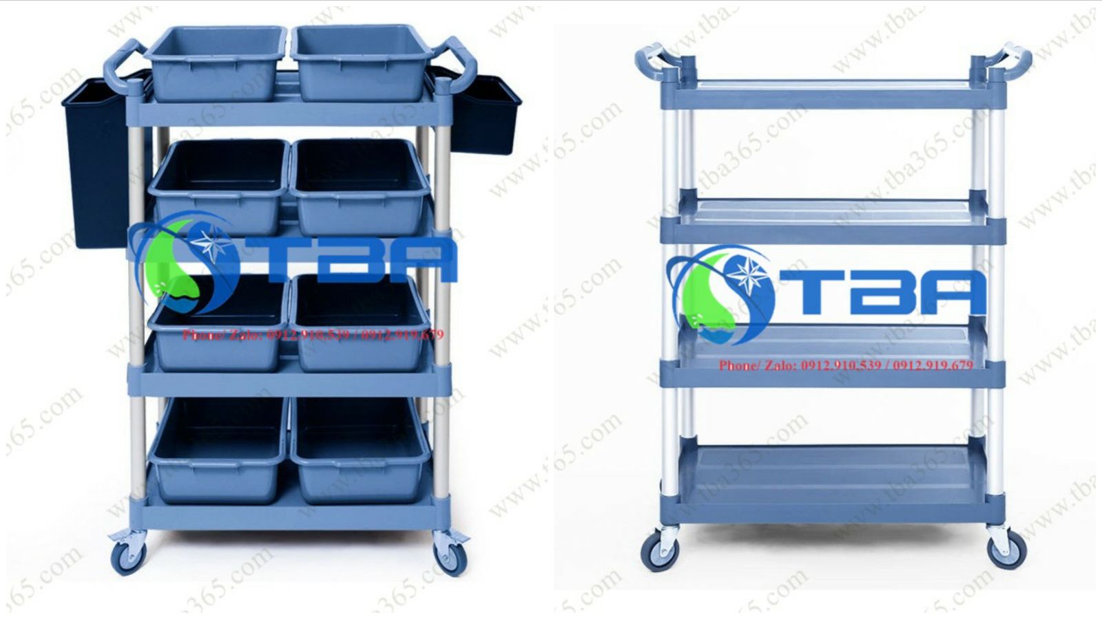 Xe đẩy phục vụ 04 tầng cao cấp Á Châu