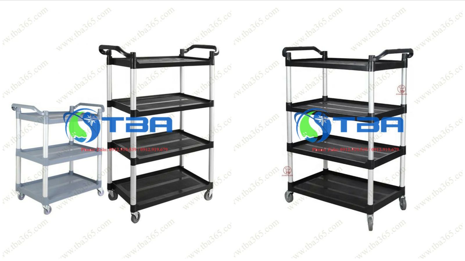 Xe đẩy phục vụ 04 tầng cao cấp Á Châu