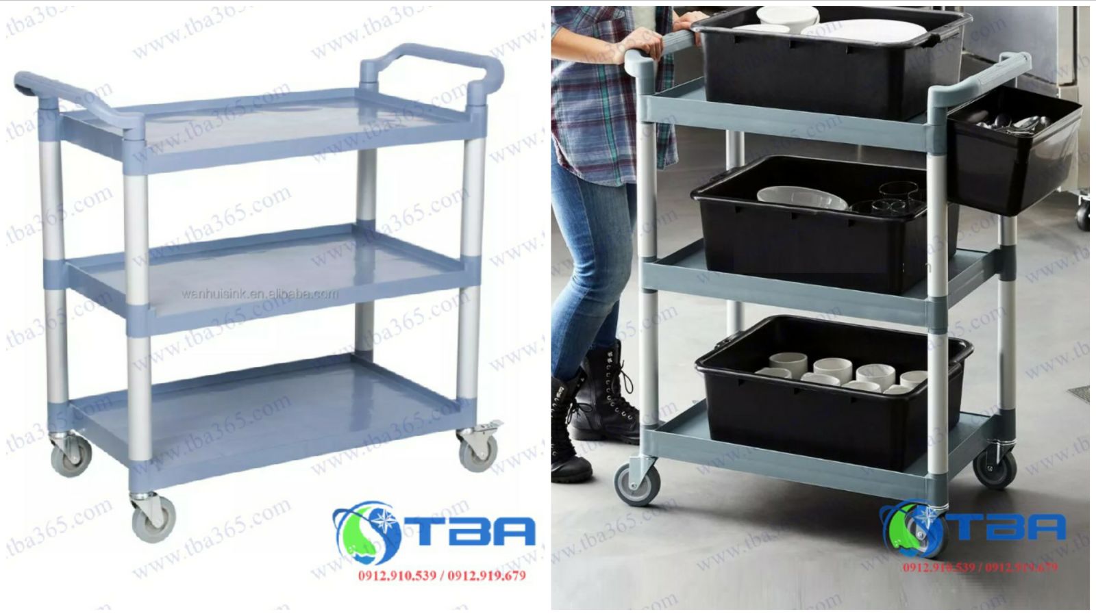 Xe đẩy phục vụ bàn D40 Thiết bị Á Châu