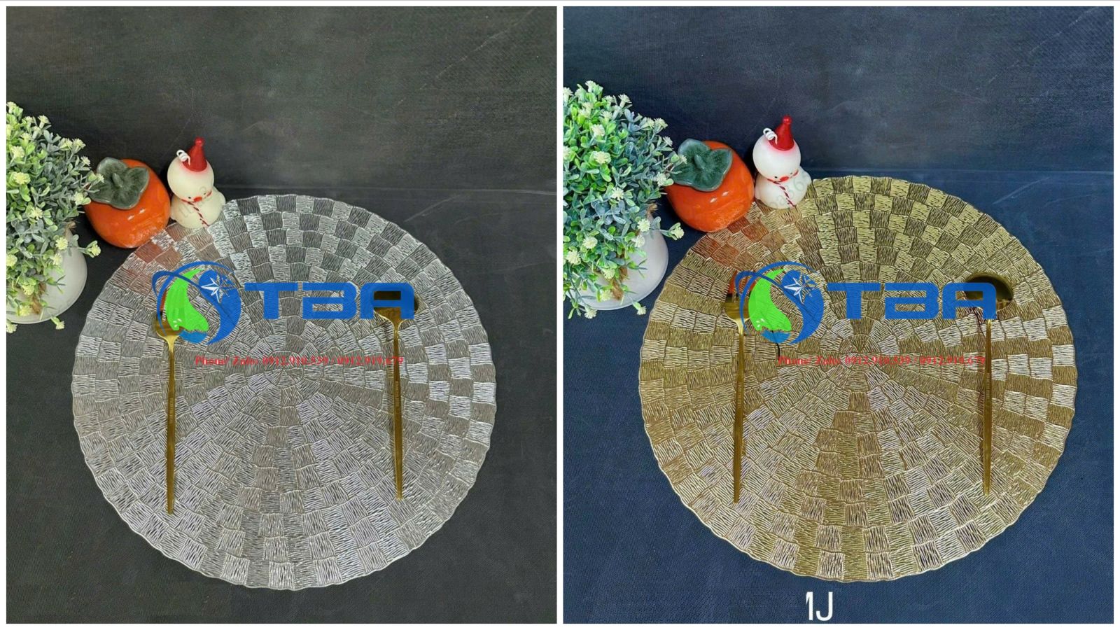 Tấm lót bàn ăn Á Châu hình tròn cho nhà hàng, khách sạn, gia đình