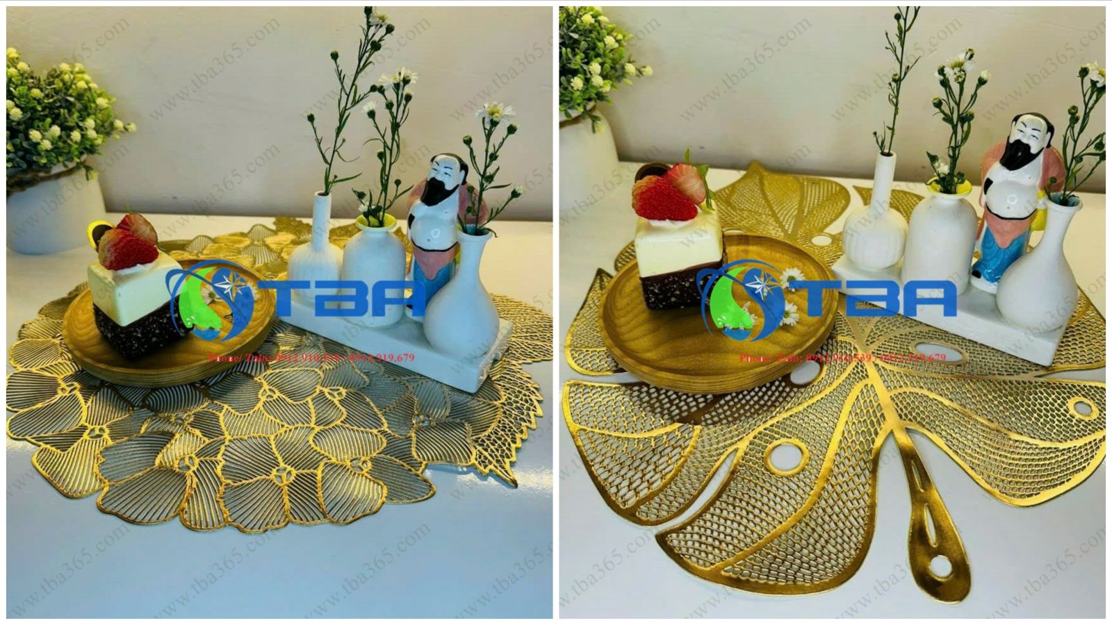 Tấm lót chén đĩa trang trí bàn tiệc cao cấp Á Châu