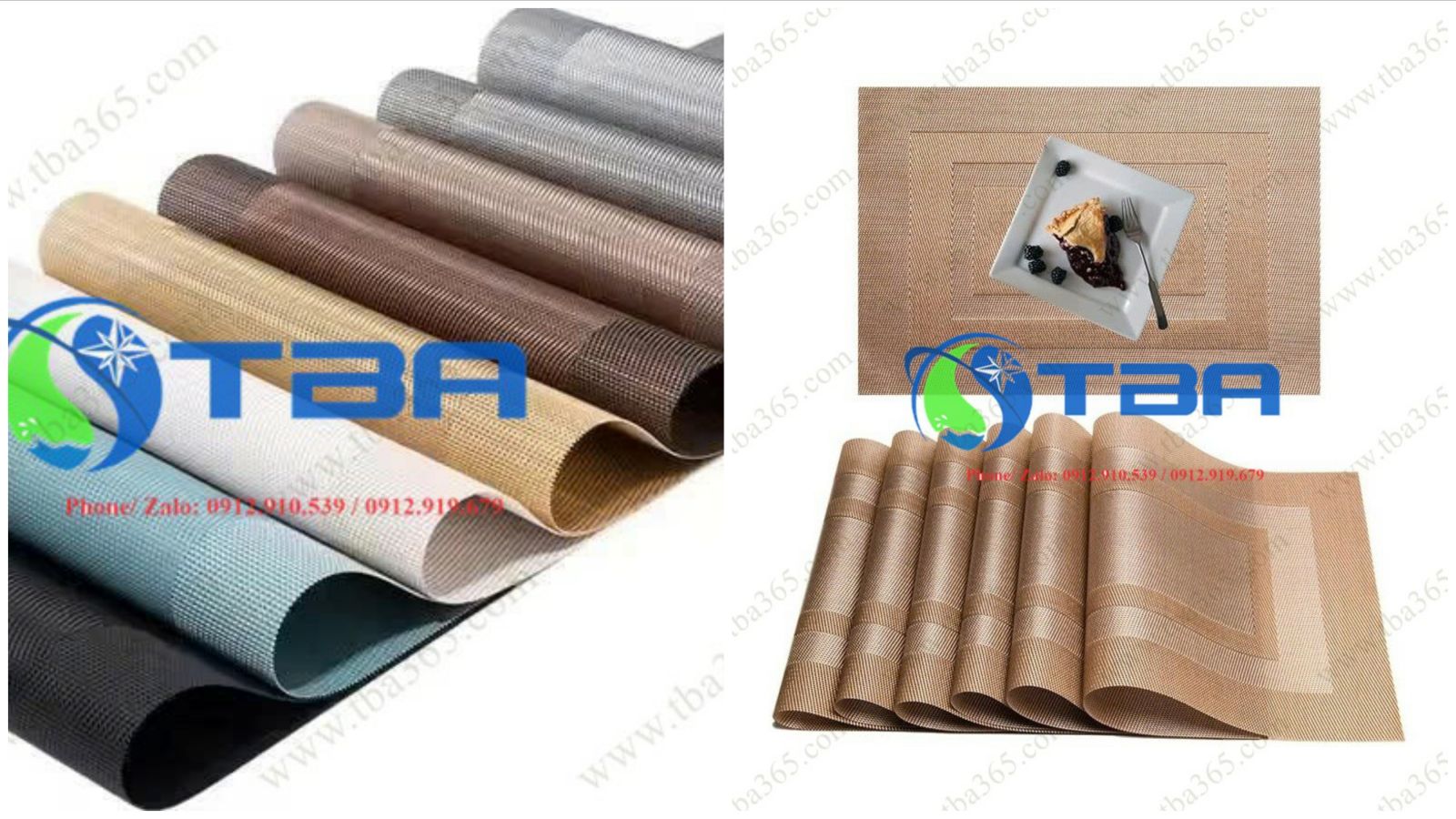 Tấm lót đĩa chén bàn tiệc nhà hàng, khách sạn cao cấp