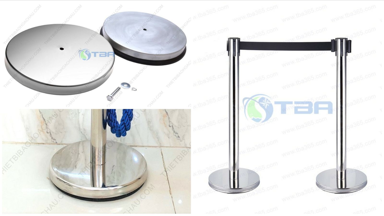 Phụ kiện nắp chân đế inox cao cấp Á Châu cho trụ 2m