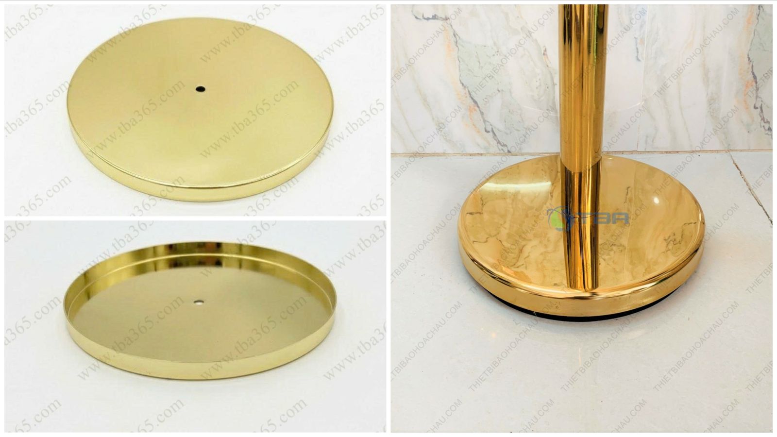Phụ kiên nắp inox mạ vàng trụ chắn cao cấp