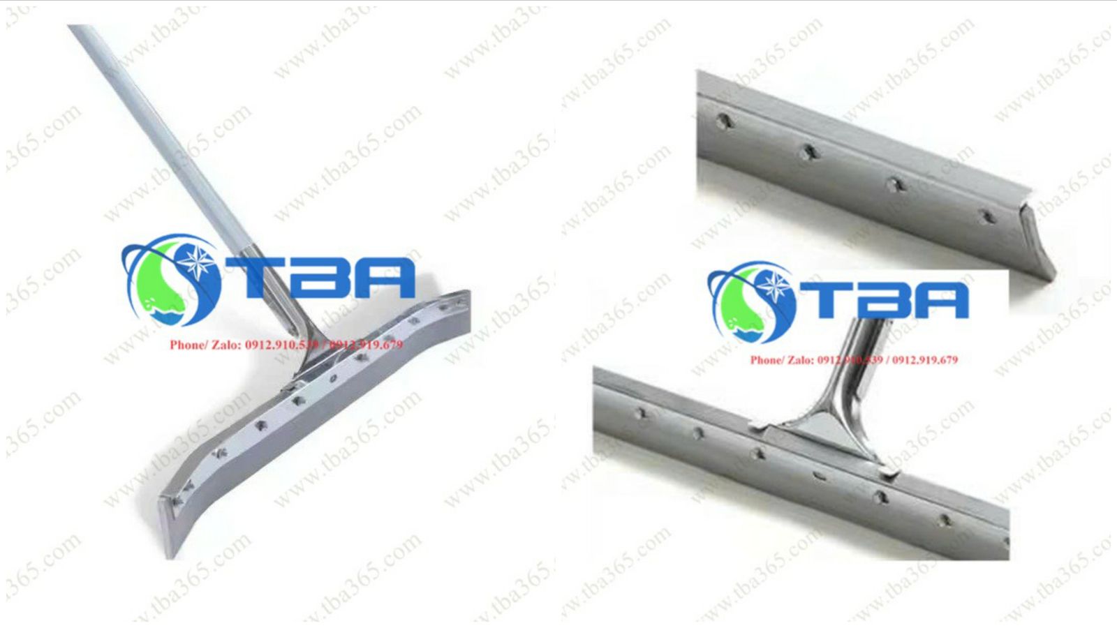Cây gạt nước sàn đầu inox cong 45cm Á Châu