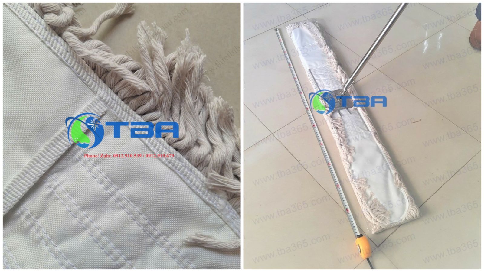 Tấm lau sàn công nghiệp thay thế sợi cotton 90cm siêu thấm hút