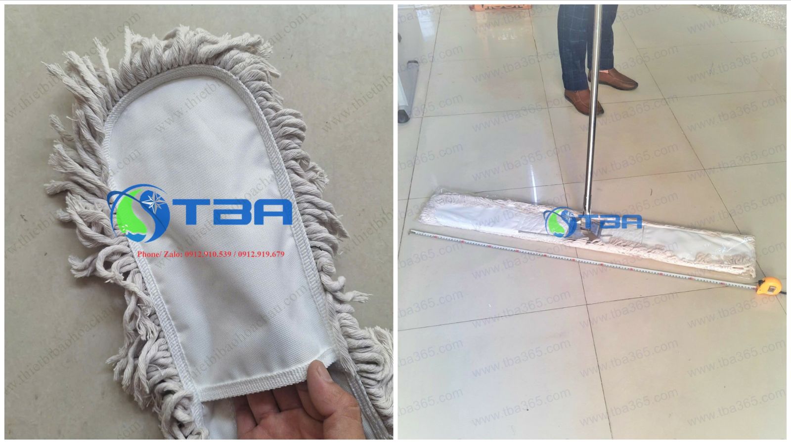 Bộ cây lau sàn công nghiêp tấm cotton 90cm Á Châu