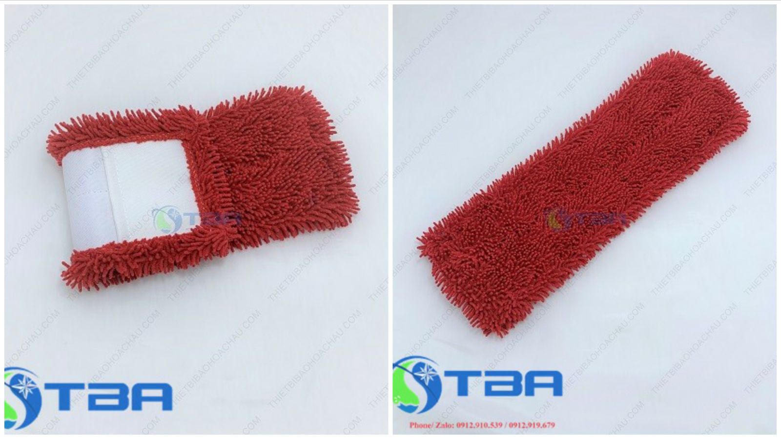 Tấm lau sàn nhà san hô Á Châu 45cm màu đỏ